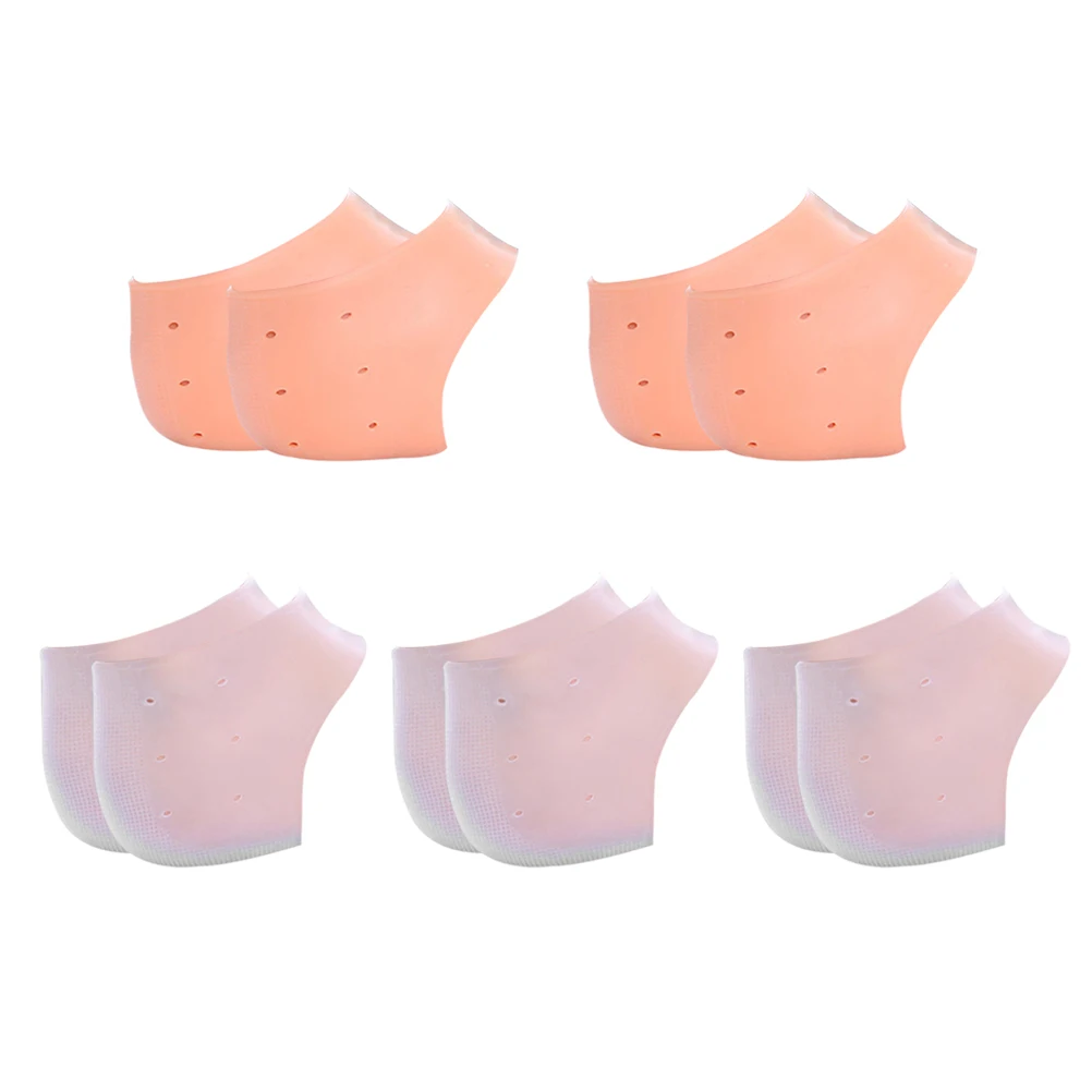 5 Pairs Silicone Heel Covers Pedicure Crack Cushion Sleeves Medical Grade Lightweight Moisturize Alleviate Pain 
5 Pairs Silicone Heel Covers Pedicure Crack Cushion Sleeves Medical Grade Lightweight Moisturize Alleviate Pain