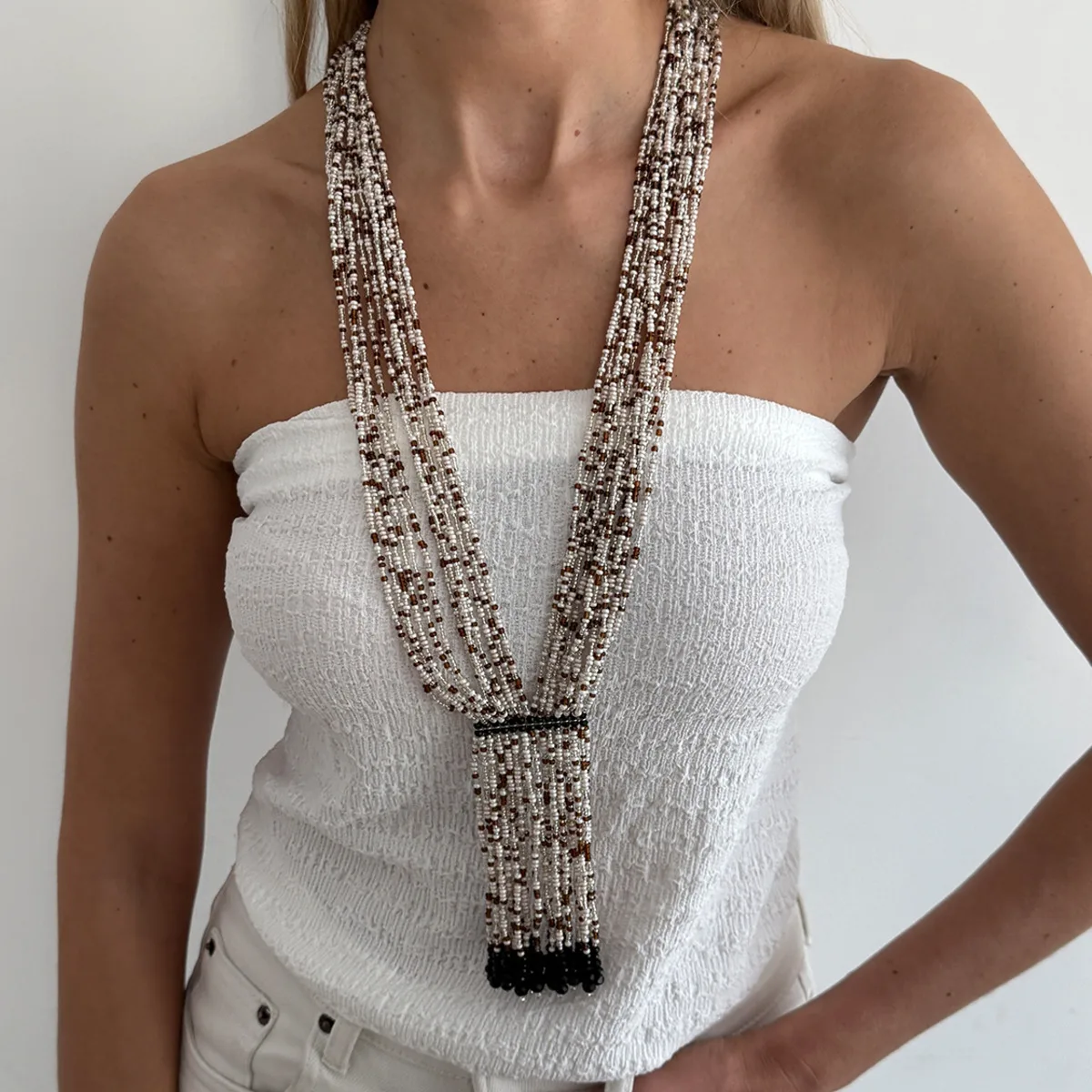 SHIXIN Luxury Multi-layer Small Seed Beads Long Chain Necklace Women Elegant Crystal Tassel Sweater Chains Vacation Neck Jewelry
SHIXIN Luxury Multi-layer Small Seed Beads Long Chain Necklace Women Elegant Crystal Tassel Sweater Chains Vacation Neck Jewelry