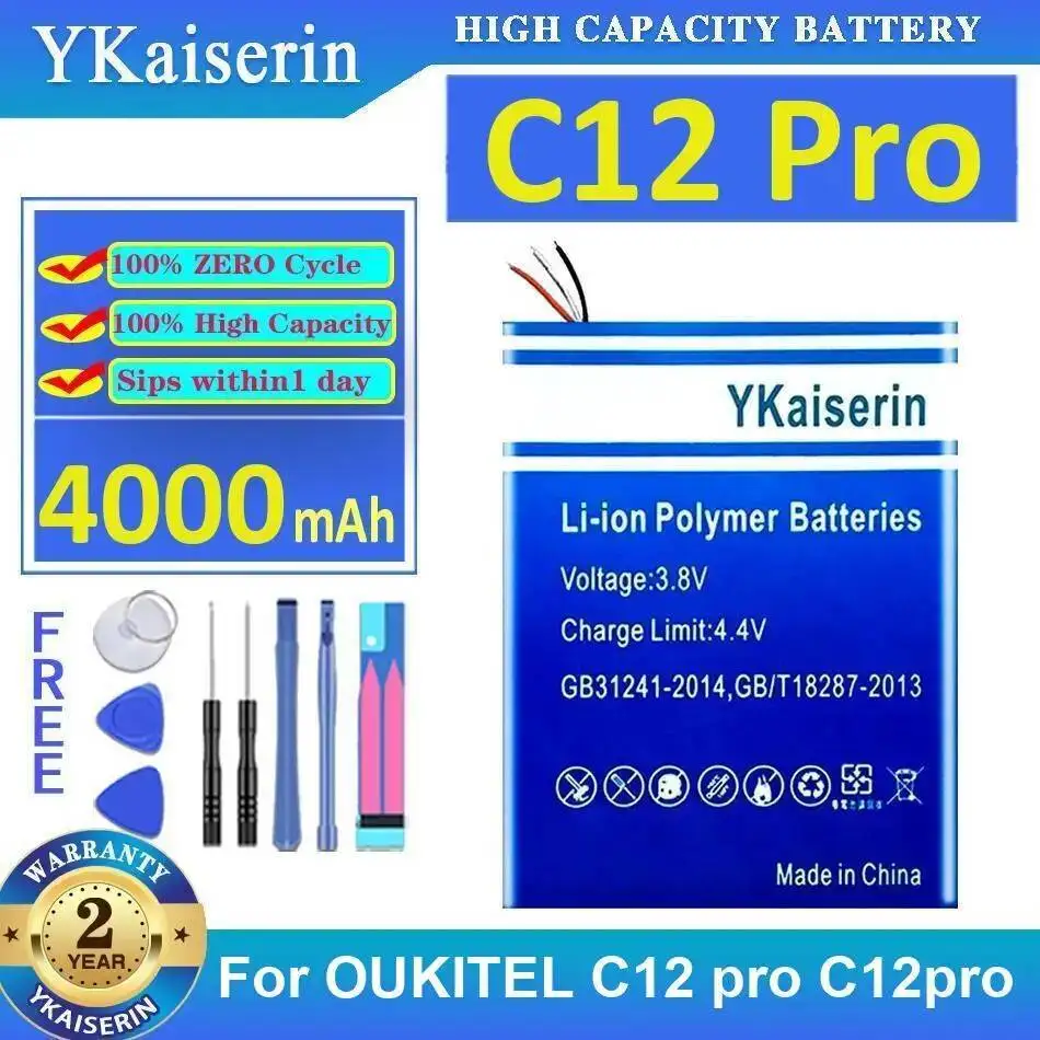 For Oukitel C12 Pro Lightweight Reliable Power Mobile Phone Battery 4000Mah 
For Oukitel C12 Pro Lightweight Reliable Power Mobile Phone Battery 4000Mah