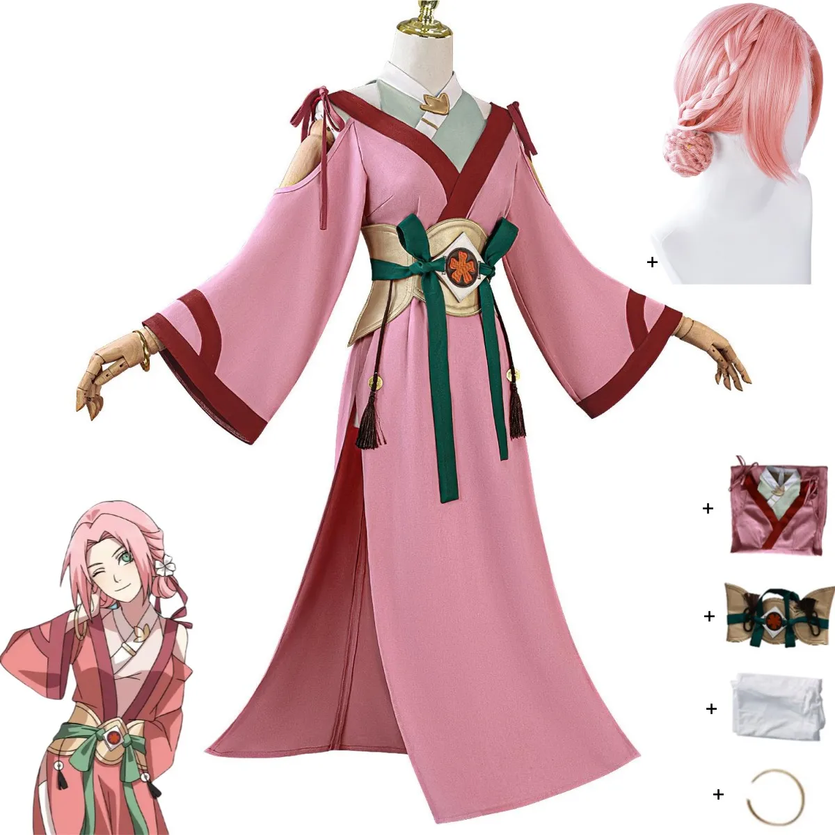 Anime Haruno Sakura Cosplay Costume Japanese Ninja Pink Kimono Bathrobe Dress Wig Adult Woman Sexy Carnival Halloween Suit
Anime Haruno Sakura Cosplay Costume Japanese Ninja Pink Kimono Bathrobe Dress Wig Adult Woman Sexy Carnival Halloween Suit
