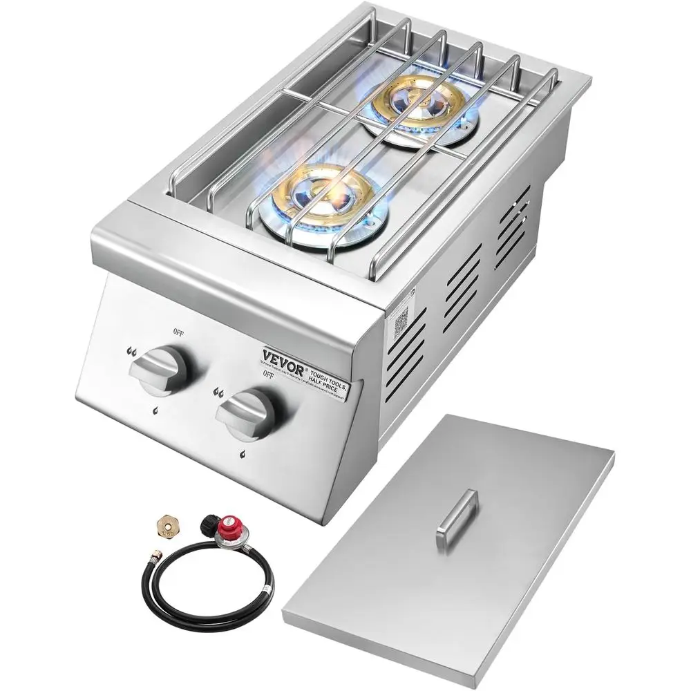 Convertible Dual Propane/Natural Gas Stainless Steel Outdoor Kitchen Side Burners
Convertible Dual Propane/Natural Gas Stainless Steel Outdoor Kitchen Side Burners