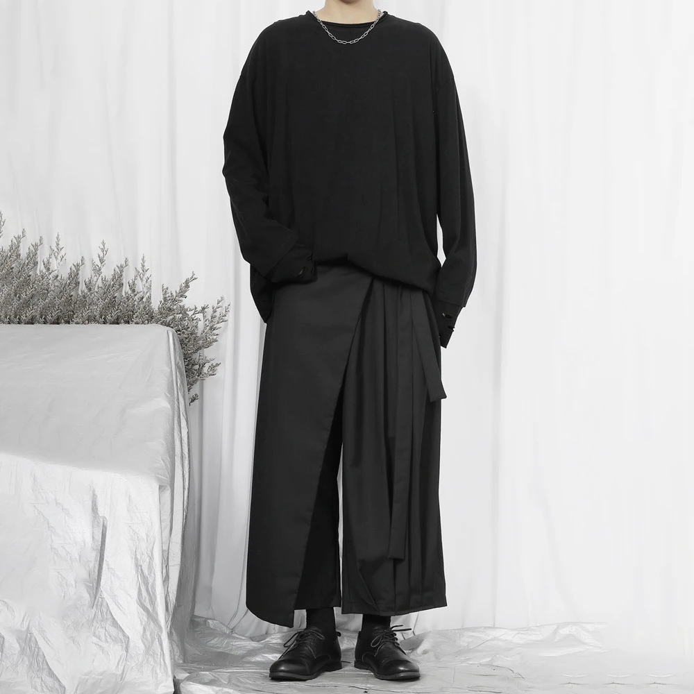 Y2k Asymmetrical Dark Gothic Skirt Pants Genderless Streetwear Fashion Casual Trend Youth Samurai Wide-Leg Pants Unisex 2026 New
Y2k Asymmetrical Dark Gothic Skirt Pants Genderless Streetwear Fashion Casual Trend Youth Samurai Wide-Leg Pants Unisex 2026 New