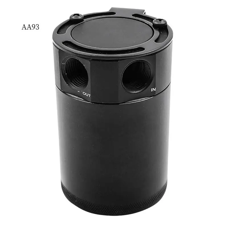 AA-Universal Oil Catch Can Compact Baffled 2-Port Aluminum Reservoir Oil Catch Tank Fuel Tank Two Hole Breathable Kettle Parts 
AA-Universal Oil Catch Can Compact Baffled 2-Port Aluminum Reservoir Oil Catch Tank Fuel Tank Two Hole Breathable Kettle Parts