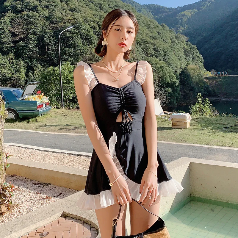 One Piece Swimsuit Women Sleeveless High Waist Lace Mesh Patchwork Drawstring Swimwear Women Push Up Bodysuit Bathing Suit 2023
One Piece Swimsuit Women Sleeveless High Waist Lace Mesh Patchwork Drawstring Swimwear Women Push Up Bodysuit Bathing Suit 2023