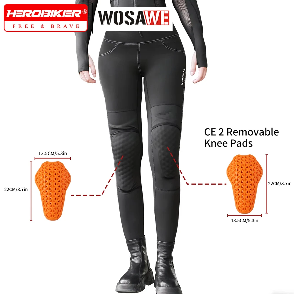 WOSAWE Motorcycle Pants Slim Fit Women Off-road Outdoor Riding Pants Motocross Motorbike Pant with CE Protective Knee Pads 
WOSAWE Motorcycle Pants Slim Fit Women Off-road Outdoor Riding Pants Motocross Motorbike Pant with CE Protective Knee Pads
