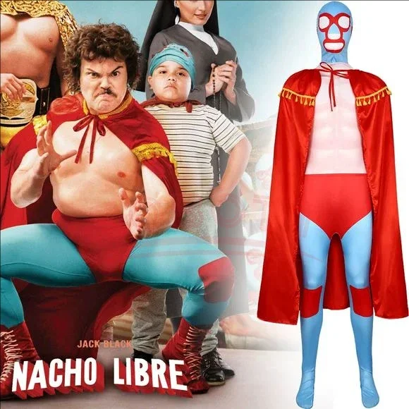 2025 мужской костюм для косплея Nacho, мексиканский борцовский Libre, красный плащ, маска, брюки, шорты, полный комплект, карнавальные костюмы на Хэллоуин для взрослых
2025 мужской костюм для косплея Nacho, мексиканский борцовский Libre, красный плащ, маска, брюки, шорты, полный комплект, карнавальные костюмы на Хэллоуин для взрослых