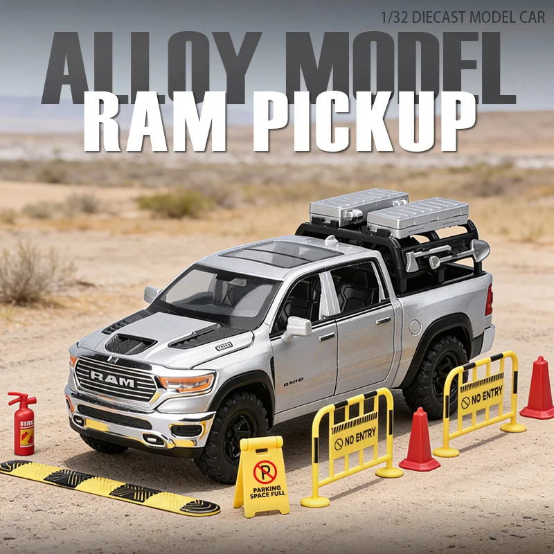 1:32 Dodge RAM 1500 Pickup Truck Toy Car Miniature Diecast Off Road Vehicle Model Pull Back Sound Light Collection Gift Boy
1:32 Dodge RAM 1500 Pickup Truck Toy Car Miniature Diecast Off Road Vehicle Model Pull Back Sound Light Collection Gift Boy