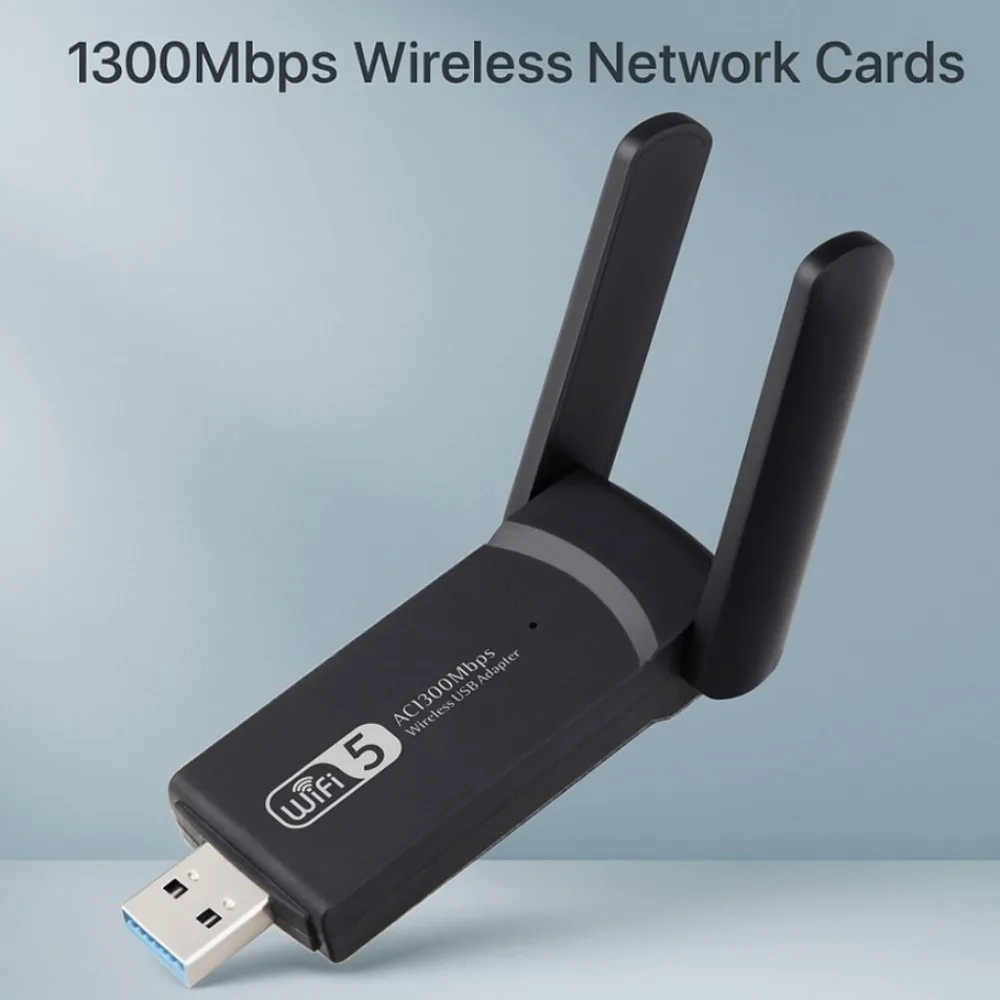 Двухдиапазонный Wi-Fi USB-адаптер 2,4G/5Ghz Интерфейс USB3.0 1300 Мбит/с WiFi-ключ 2 Драйвер дизайна антенны Бесплатная беспроводная сетевая карта
Двухдиапазонный Wi-Fi USB-адаптер 2,4G/5Ghz Интерфейс USB3.0 1300 Мбит/с WiFi-ключ 2 Драйвер дизайна антенны Бесплатная беспроводная сетевая карта