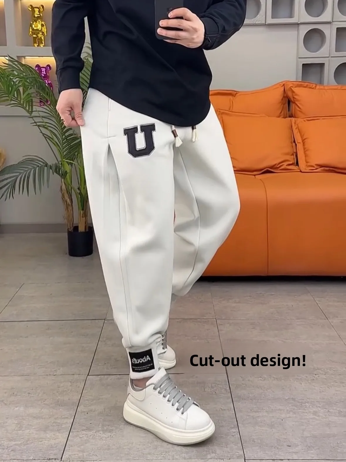 Men's Fce Lined Thiened Harajuku Sle Casual Pants Loose Fit Long Trousers Autumn Winter Faion Trendy Harlan Pants
Men's Fce Lined Thiened Harajuku Sle Casual Pants Loose Fit Long Trousers Autumn Winter Faion Trendy Harlan Pants