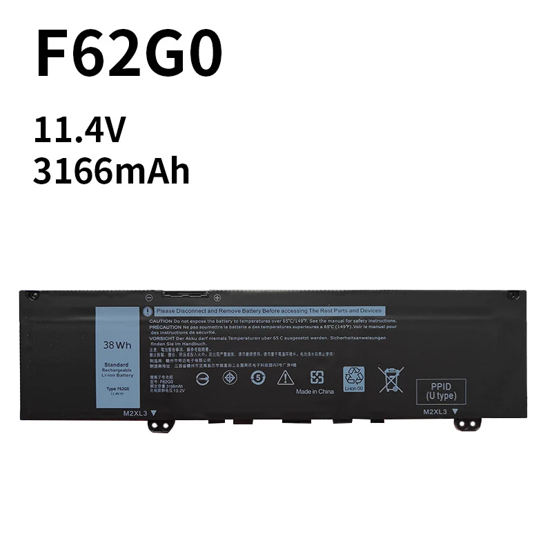 Laptop battery For Dell F62G0 Inspiron 13 5370 7370 7373 7380 Vostro13-5370 5370 11.4V series Notebook
Laptop battery For Dell F62G0 Inspiron 13 5370 7370 7373 7380 Vostro13-5370 5370 11.4V series Notebook