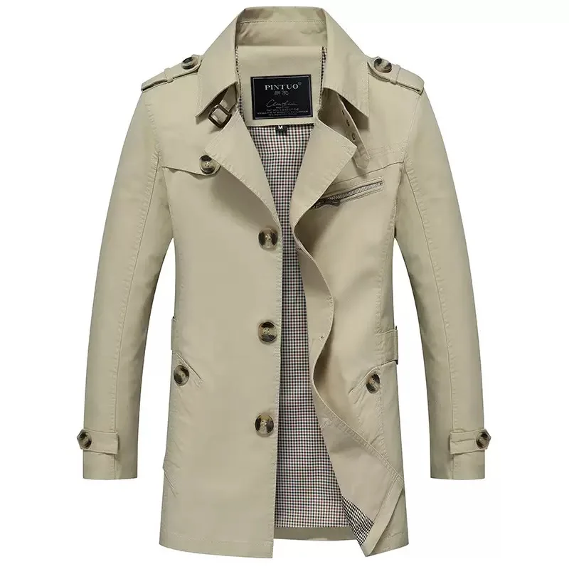 Autumn and Spring New Fashion Trend Pure Color Long Warm Windbreaker Jacket Men's Loose Sports Large Size High Quality Outerwear
Autumn and Spring New Fashion Trend Pure Color Long Warm Windbreaker Jacket Men's Loose Sports Large Size High Quality Outerwear