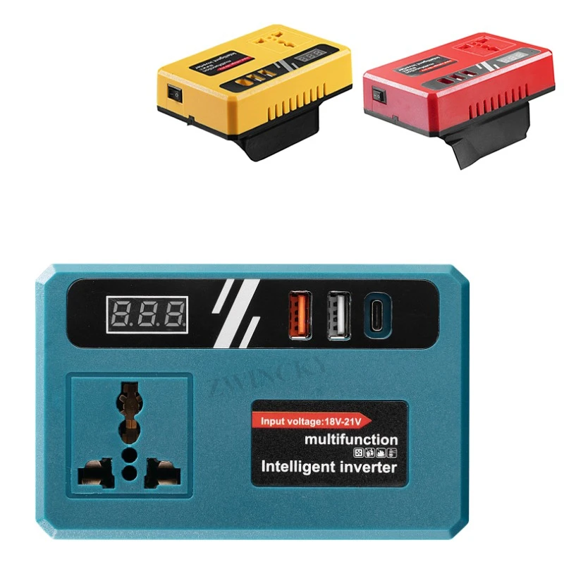 For DeWalt Makita Milwaukee Lithium Battery Inverter 21V to 220V inverter USB/TYPE-C charging Converter Adapter Power Bank
For DeWalt Makita Milwaukee Lithium Battery Inverter 21V to 220V inverter USB/TYPE-C charging Converter Adapter Power Bank