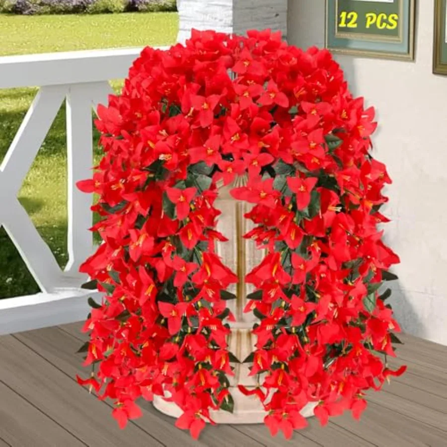 Artificial Bougainvillea Flowers for Outdoor Plant, 12 pcs Faux Hanging Flowers Bougainvillea for Outside Decoration, Fake Silk
Artificial Bougainvillea Flowers for Outdoor Plant, 12 pcs Faux Hanging Flowers Bougainvillea for Outside Decoration, Fake Silk