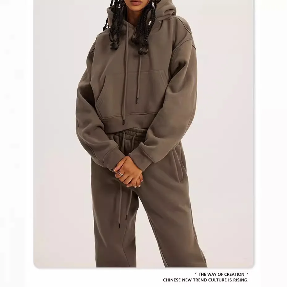 Осенний женский спортивный костюм с капюшоном и брюками, повседневный комплект из двух предметов, женские повседневные брюки, спортивный костюм, комплект из 2 предметов, толстовки
Осенний женский спортивный костюм с капюшоном и брюками, повседневный комплект из двух предметов, женские повседневные брюки, спортивный костюм, комплект из 2 предметов, толстовки