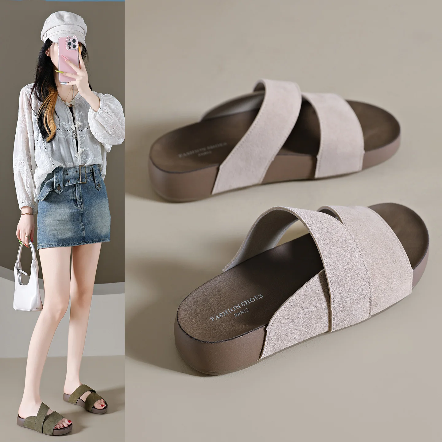 Korean Style Simple Women Thick Sole One-Strap Slippers, Breathable Versatile Beach Summer Outdoor Sandals
Korean Style Simple Women Thick Sole One-Strap Slippers, Breathable Versatile Beach Summer Outdoor Sandals