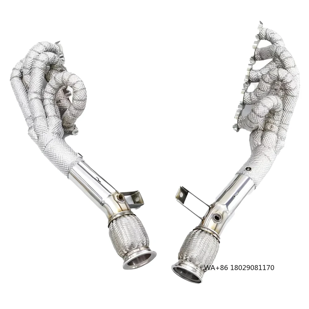 Exhaust Pipe Quality Stainless Steel Headers Exhaust Manifold Kit for R8 4.2L V8 Enhanced Horsepower with Heat Shield
Exhaust Pipe Quality Stainless Steel Headers Exhaust Manifold Kit for R8 4.2L V8 Enhanced Horsepower with Heat Shield