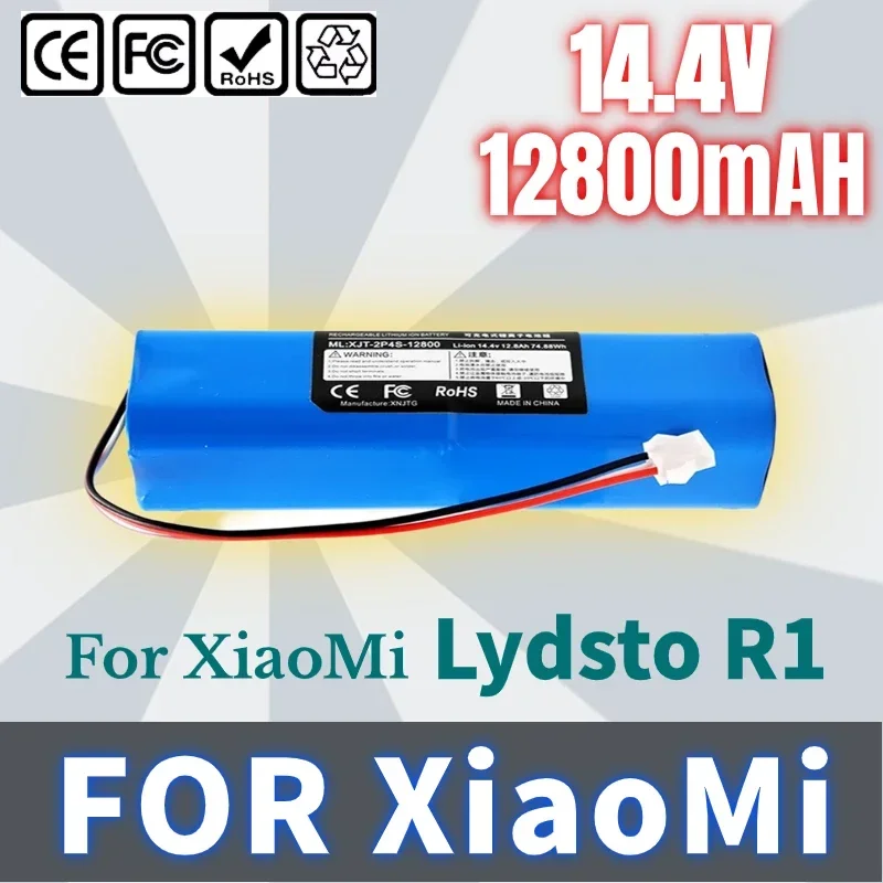 Replacement Battery 14.4V 12800mAh Lithium Battery for XiaoMi Lydsto R1 Robot Vacuum Cleaner R1 Battery Pack
Replacement Battery 14.4V 12800mAh Lithium Battery for XiaoMi Lydsto R1 Robot Vacuum Cleaner R1 Battery Pack