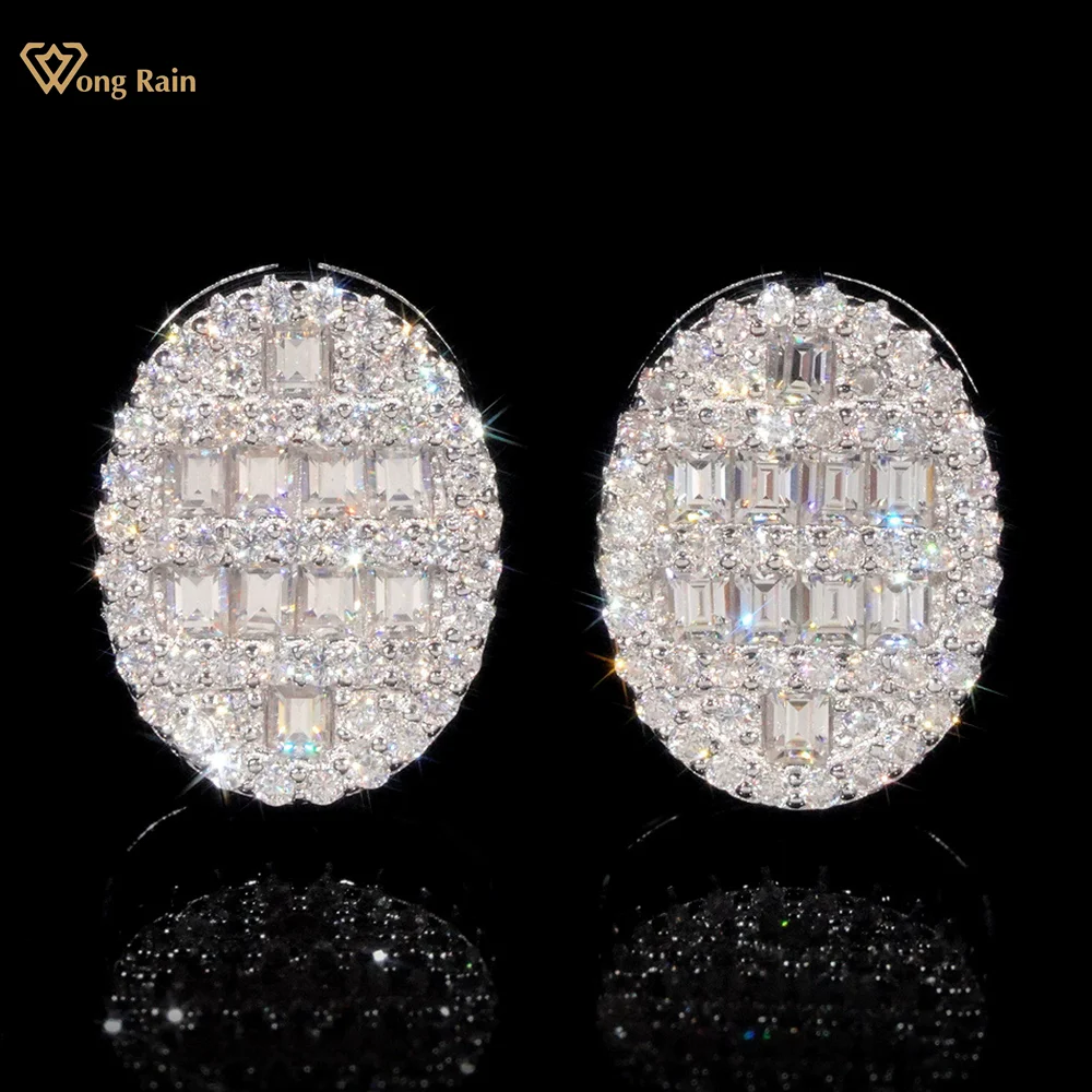Wong Rain Sparkling 925 Sterling Silver VVS1 D Color 3EX Real Moissanite Diamonds Gemstone Oval Ear Studs Earrings Fine Jewelry
Wong Rain Sparkling 925 Sterling Silver VVS1 D Color 3EX Real Moissanite Diamonds Gemstone Oval Ear Studs Earrings Fine Jewelry