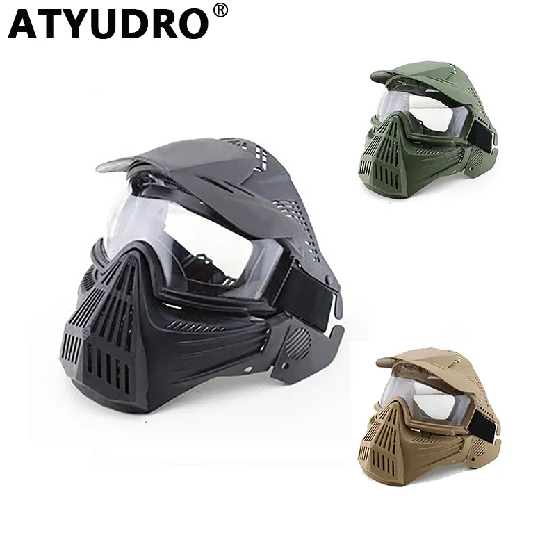 ATYUDRO Full Face Glasses Mask Paintball Safety Protective Outdoor Tactical Airsoft Shooting Equipment Hunting Sports Accesories
ATYUDRO Full Face Glasses Mask Paintball Safety Protective Outdoor Tactical Airsoft Shooting Equipment Hunting Sports Accesories