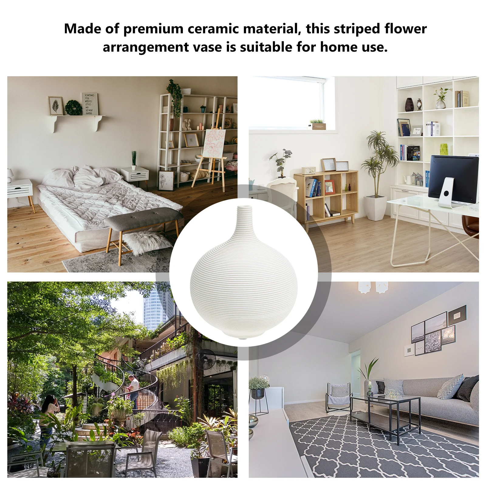 Ceramic Flower Vase Retro Pattern Striped Decorative Home Desktop Floral Arrangement Vase Dried Flower Holder 
Ceramic Flower Vase Retro Pattern Striped Decorative Home Desktop Floral Arrangement Vase Dried Flower Holder