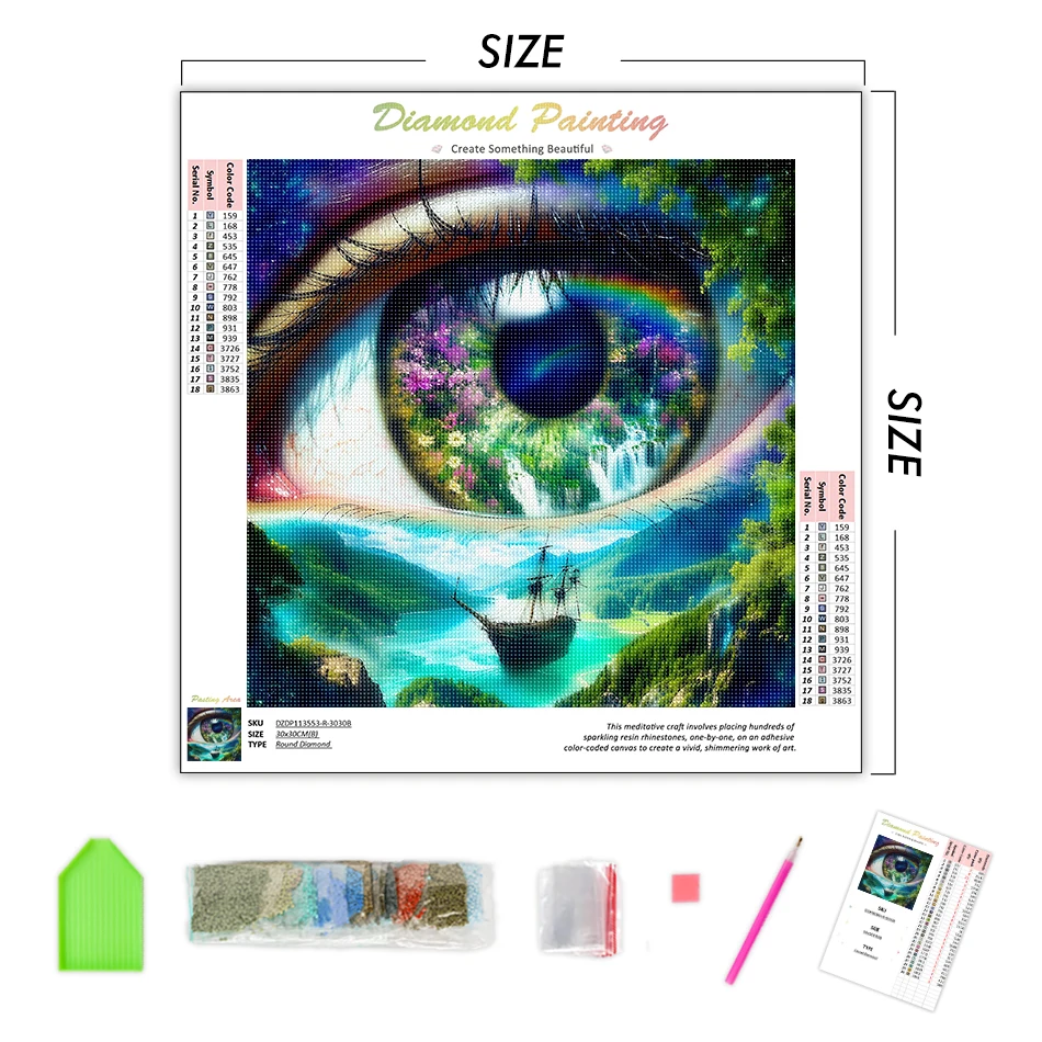 GATYZTORY 5D DIY Diamond Painting Complete Kit Abstract Eye Waterfall Stitch Diamond Mosaic Diamond Embroidery Rhinestones Drill
GATYZTORY 5D DIY Diamond Painting Complete Kit Abstract Eye Waterfall Stitch Diamond Mosaic Diamond Embroidery Rhinestones Drill
