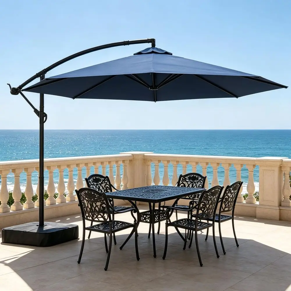 10ft Outdoor Patio Umbrella with Base Included, Large Cantilever Offset Umbrella with Sandbag Base Included for Deck, Pool, Por
10ft Outdoor Patio Umbrella with Base Included, Large Cantilever Offset Umbrella with Sandbag Base Included for Deck, Pool, Por