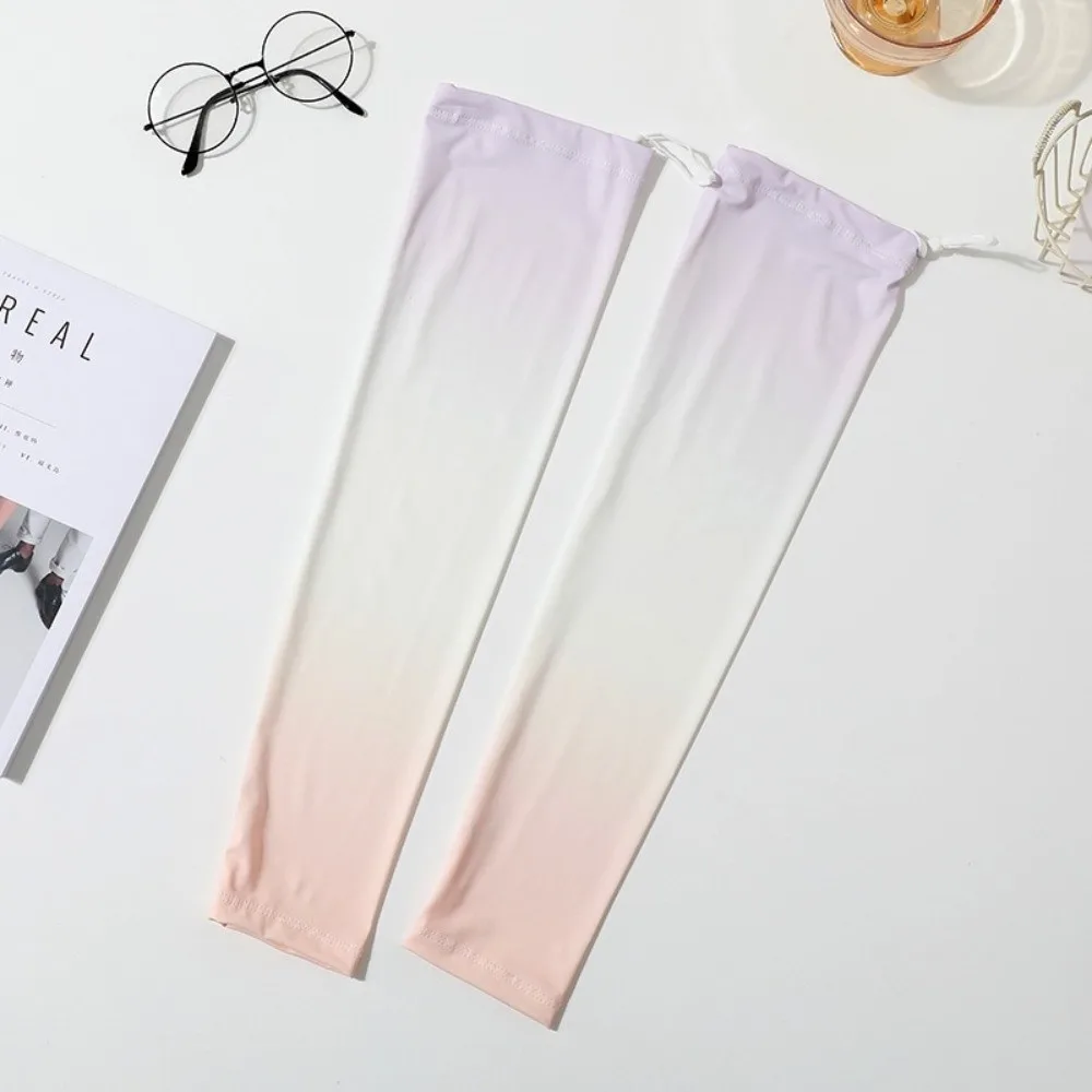 Sweet Pulling Rope Ice Silk Arm Sleeves Flared Gradient Color Sunscreen Arm Sleeves Large UV Protection Cycling Arm Cover Ladies
Sweet Pulling Rope Ice Silk Arm Sleeves Flared Gradient Color Sunscreen Arm Sleeves Large UV Protection Cycling Arm Cover Ladies