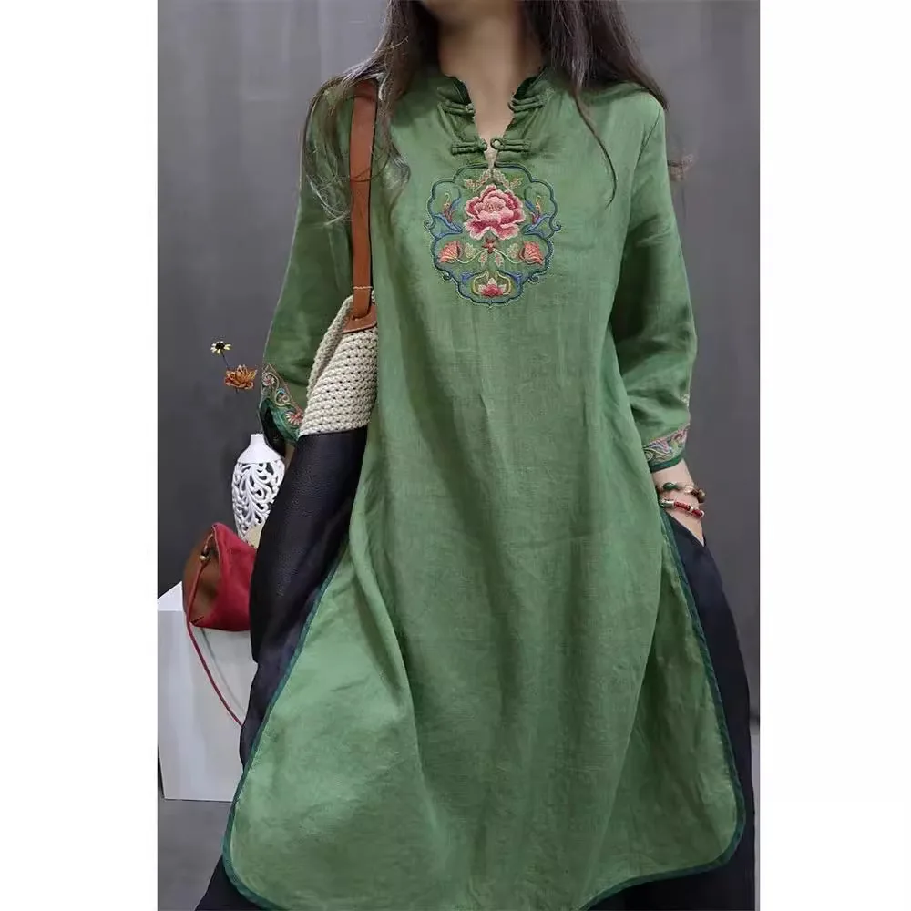 Plus Size Women's Elegant Retro Blouse Loose Cotton Floral Thin Comfortable Office Lady Fashion New Arrival
Plus Size Women's Elegant Retro Blouse Loose Cotton Floral Thin Comfortable Office Lady Fashion New Arrival