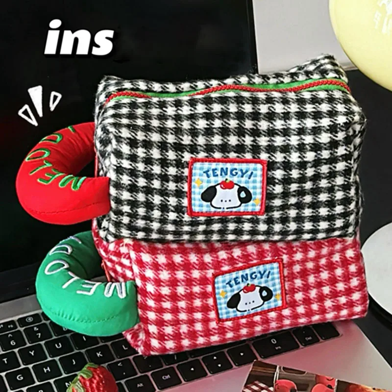 Kawaii Women's Cosmetic Pouch Large Capacity Travel Storage Bags Cartoon Plaid Ladies Clutch Handbags Cute Canvas Female Bag
Kawaii Women's Cosmetic Pouch Large Capacity Travel Storage Bags Cartoon Plaid Ladies Clutch Handbags Cute Canvas Female Bag
