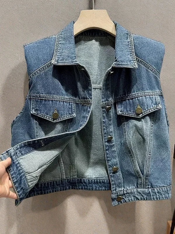 Fashionable Short Denim Jacket Women's Thin Outerwear Shoulder Pad Commute Style Casual Spring Summer Open Cardigan
Fashionable Short Denim Jacket Women's Thin Outerwear Shoulder Pad Commute Style Casual Spring Summer Open Cardigan