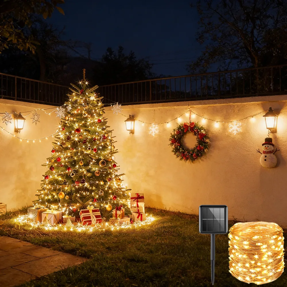 8 Modes Solar Fairy String Lamp Christmas LED Light Wedding Party Room Decoration Outdoor Garden Patio Copper Wire Garland Light
8 Modes Solar Fairy String Lamp Christmas LED Light Wedding Party Room Decoration Outdoor Garden Patio Copper Wire Garland Light