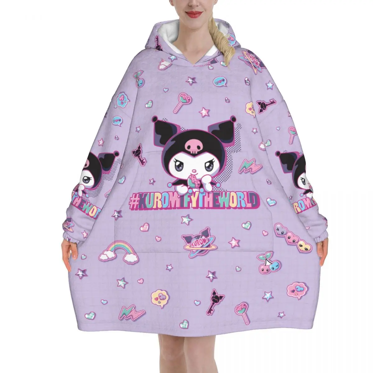 Kuromis Cartoon Cute Blanket Hoodie Wearable Blanket Large with Pocket Warm Sleeping Bag Soft Cozy Onesie
Kuromis Cartoon Cute Blanket Hoodie Wearable Blanket Large with Pocket Warm Sleeping Bag Soft Cozy Onesie