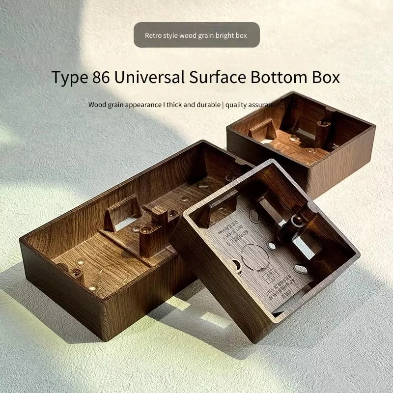 Type 118 Wood Grain Retro Surface-mounted Bottom Box Twenty-hole Fifteen-hole Bottom Box Retro Wood Grain Wire Box Switch Socket
Type 118 Wood Grain Retro Surface-mounted Bottom Box Twenty-hole Fifteen-hole Bottom Box Retro Wood Grain Wire Box Switch Socket