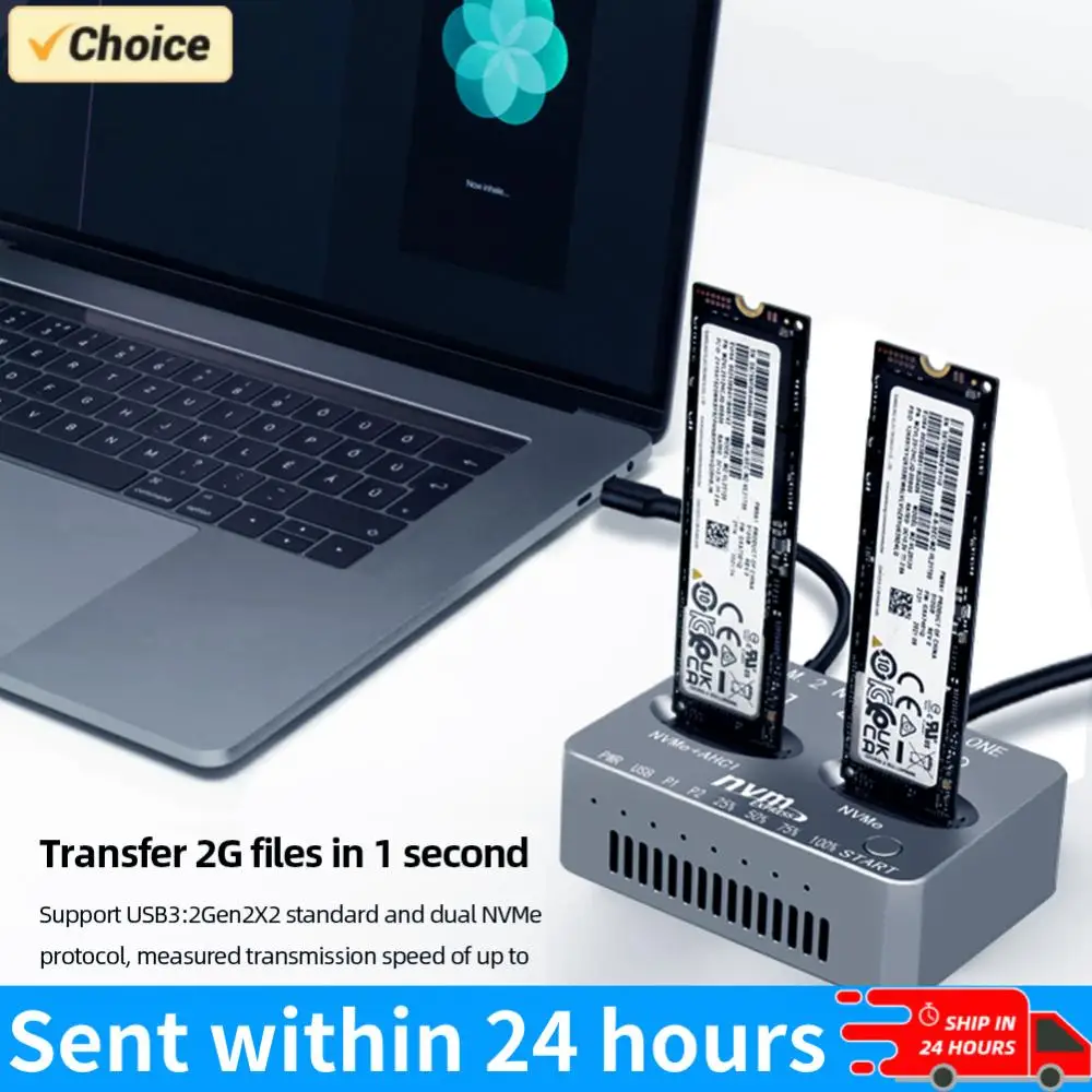 Док-станция для M.2 NVMe SSD с двумя отсеками, USB 3.2 Type-C, Gen2x2 20 Гбит/с, для M.2 M Key и M.3 NVMe PCI-E SSD
Док-станция для M.2 NVMe SSD с двумя отсеками, USB 3.2 Type-C, Gen2x2 20 Гбит/с, для M.2 M Key и M.3 NVMe PCI-E SSD