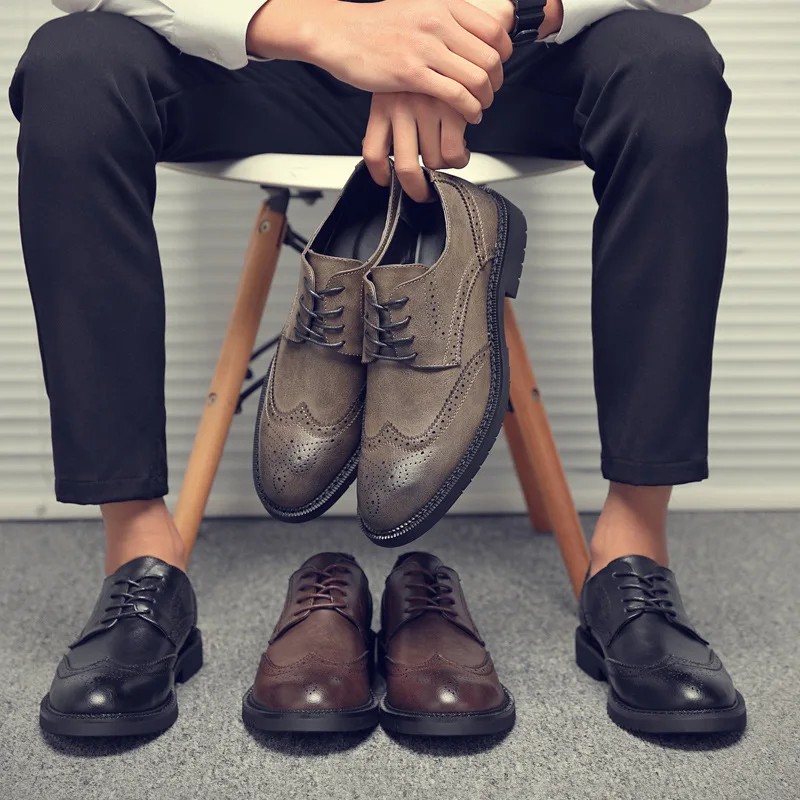 Men Leather Shoes Business Dress Shoes All-Match Casual Shoes Shock-Absorbing Footwear Wear-Resistant 38-47
Men Leather Shoes Business Dress Shoes All-Match Casual Shoes Shock-Absorbing Footwear Wear-Resistant 38-47
