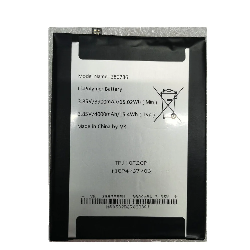 Новый аккумулятор 386786 для Sugar C12 BQ-6016L Wiko View3 Pro W-P611 мобильный телефон
Новый аккумулятор 386786 для Sugar C12 BQ-6016L Wiko View3 Pro W-P611 мобильный телефон
