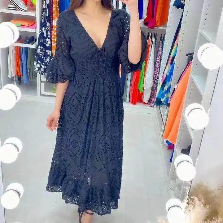 Сексуальное свободное платье больших размеров с высокой талией, кружевное, цветное, длинное, стройнящее, праздничное, женское, с рукавом до локтя, осеннее
Сексуальное свободное платье больших размеров с высокой талией, кружевное, цветное, длинное, стройнящее, праздничное, женское, с рукавом до локтя, осеннее