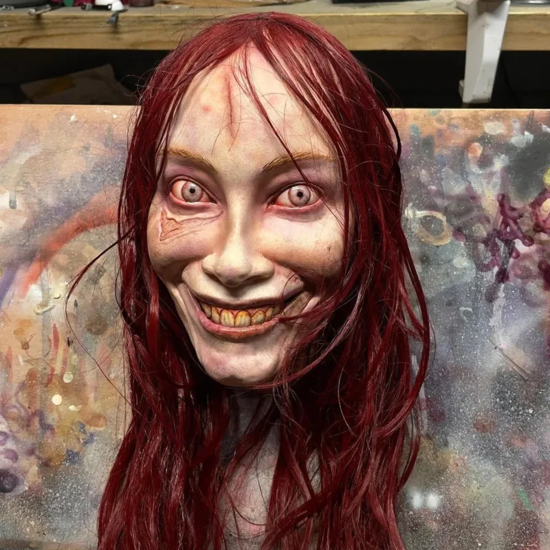2023 Film Evil Dead Latex Mask Rise Horror Head Halloween Haunted House Terror Atmosphere Decoration Party Trick Resin Prop
2023 Film Evil Dead Latex Mask Rise Horror Head Halloween Haunted House Terror Atmosphere Decoration Party Trick Resin Prop