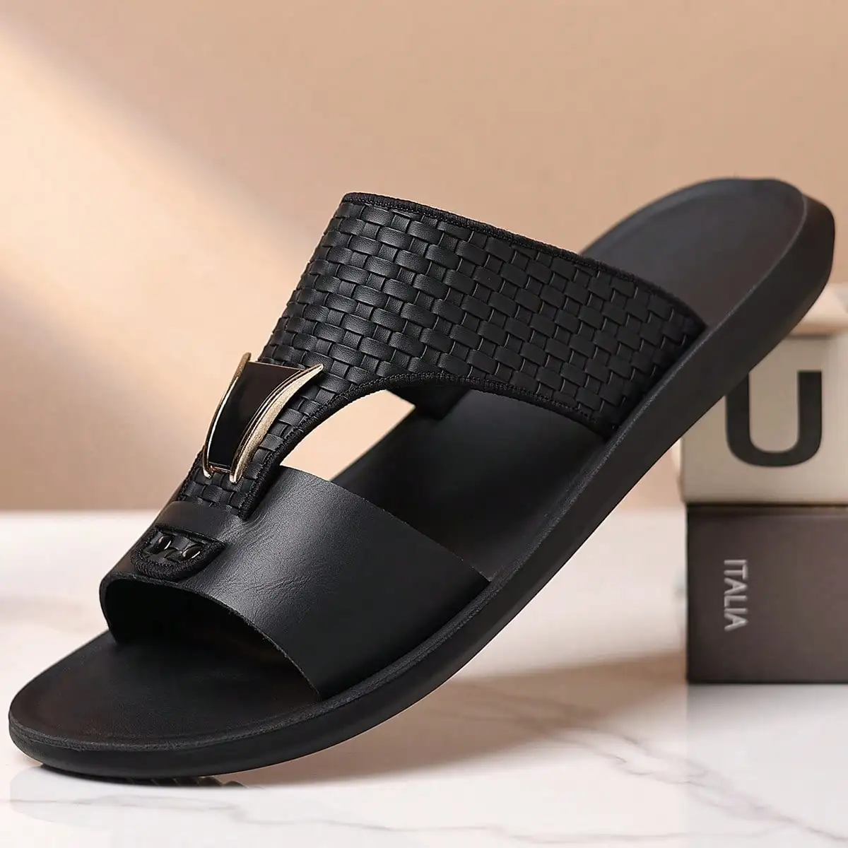 Men's Stylish Woven Sandals, Non-Slip Flat & Open-Toe Design, Lightweight And Comfortable, Suitable For Indoor And Outdoor Use, Daily & Beach Slippers For Men
Men's Stylish Woven Sandals, Non-Slip Flat & Open-Toe Design, Lightweight And Comfortable, Suitable For Indoor And Outdoor Use, Daily & Beach Slippers For Men