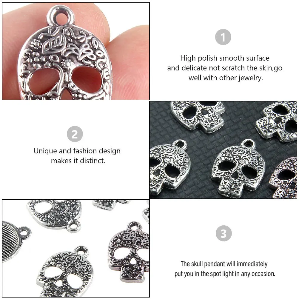 20Pcs Alloy Skull Pendant Jewelry Smooth Surface No Scratch Perfect Halloween Dance Cosplay Gift Skull Pendant
20Pcs Alloy Skull Pendant Jewelry Smooth Surface No Scratch Perfect Halloween Dance Cosplay Gift Skull Pendant