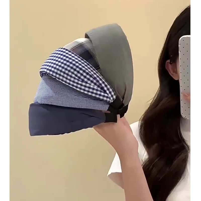 Women's Headbands Kawaii Cute Blue Plaid Wide Edge Fashionable Sweet Trendy Verstaile Anti Slip Face Washing Hair Accessories
Women's Headbands Kawaii Cute Blue Plaid Wide Edge Fashionable Sweet Trendy Verstaile Anti Slip Face Washing Hair Accessories