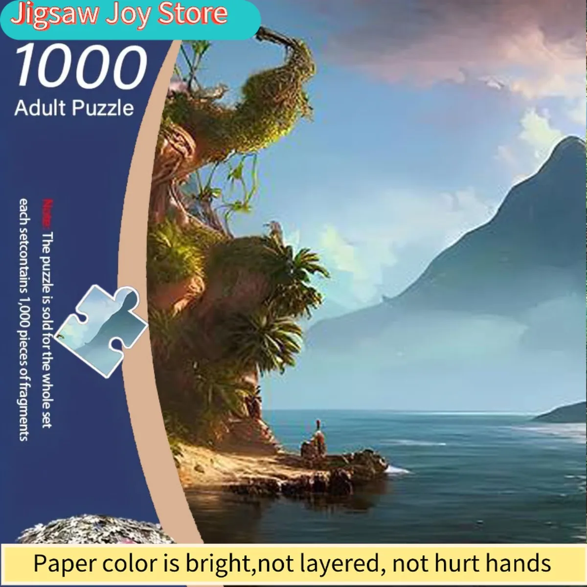 A 1000pcs Jigsaw Puzzle for Adults Featuring Serene Waters Under a Verdant Cliff, Mirroring Far-Off Mountains And a Cloudy Sky
A 1000pcs Jigsaw Puzzle for Adults Featuring Serene Waters Under a Verdant Cliff, Mirroring Far-Off Mountains And a Cloudy Sky