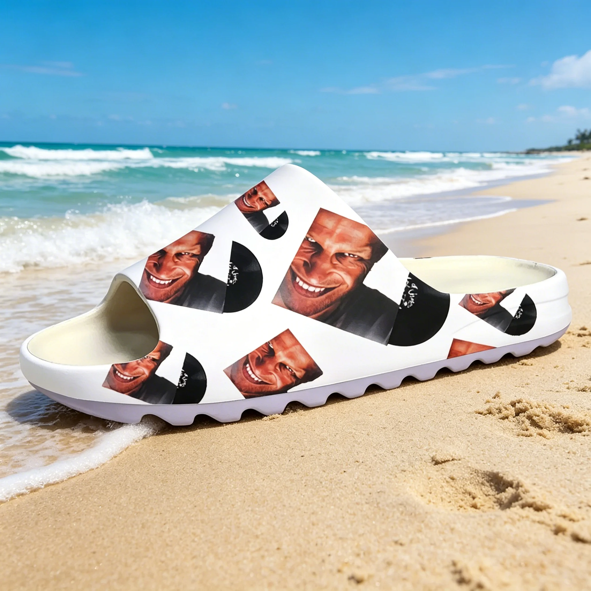 Aphex Twin Electronic Music Mixer Street Style Slides, All Over Print Breathable Non Slip EVA Sole Unisex Casual Summer Home Out
Aphex Twin Electronic Music Mixer Street Style Slides, All Over Print Breathable Non Slip EVA Sole Unisex Casual Summer Home Out