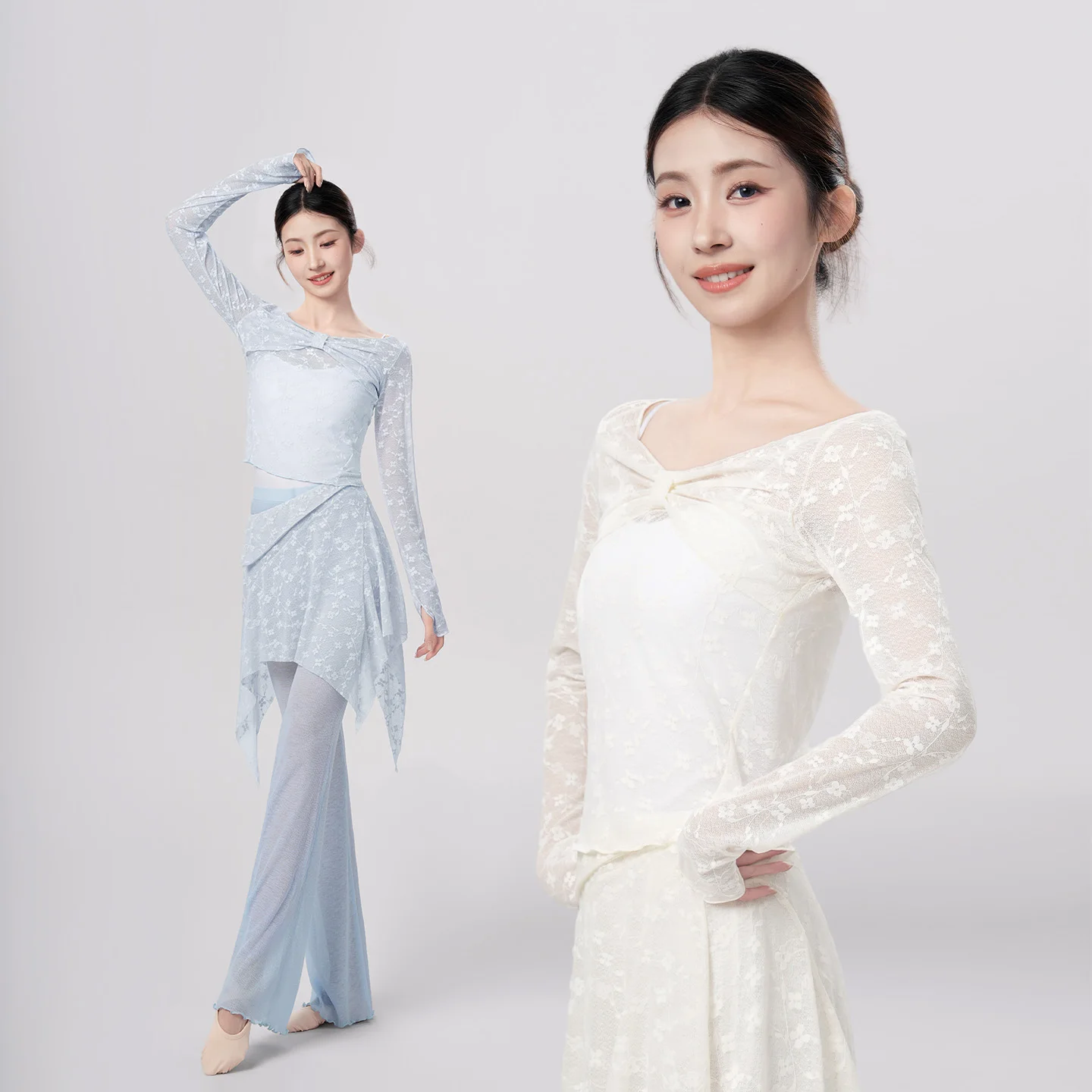 Women Girls Dance Tops One-shoulder Lace Blouse Long Sleeve Fake Two-piece Dance Tops Classical Ballet Tops Yoga Outerwear
Women Girls Dance Tops One-shoulder Lace Blouse Long Sleeve Fake Two-piece Dance Tops Classical Ballet Tops Yoga Outerwear