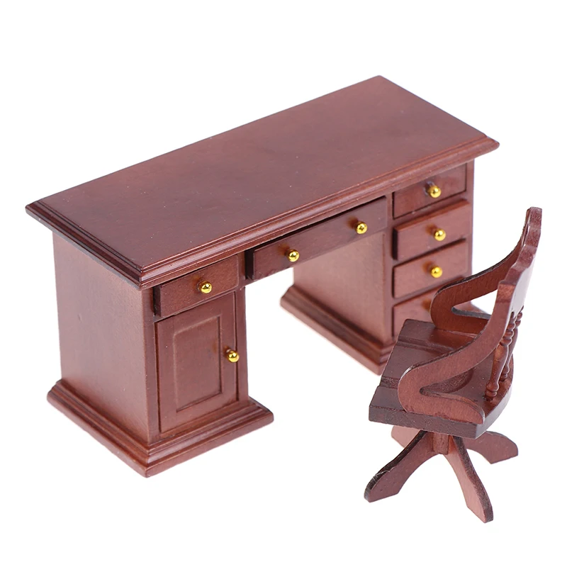 2Pcs/set 1/12 Dollhouse Miniature Wooden Computer Desk Chair Model Furniture To
2Pcs/set 1/12 Dollhouse Miniature Wooden Computer Desk Chair Model Furniture To