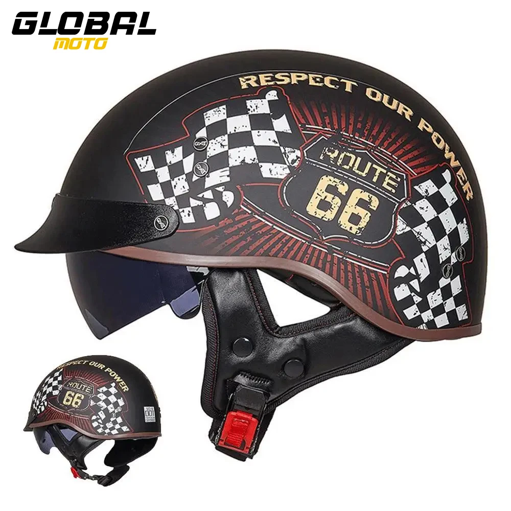 New Retro Motorcycle Helmet Motorbike Half Helmet Riding Racing DOT Certification Protection Moto Helmet Men Women
New Retro Motorcycle Helmet Motorbike Half Helmet Riding Racing DOT Certification Protection Moto Helmet Men Women