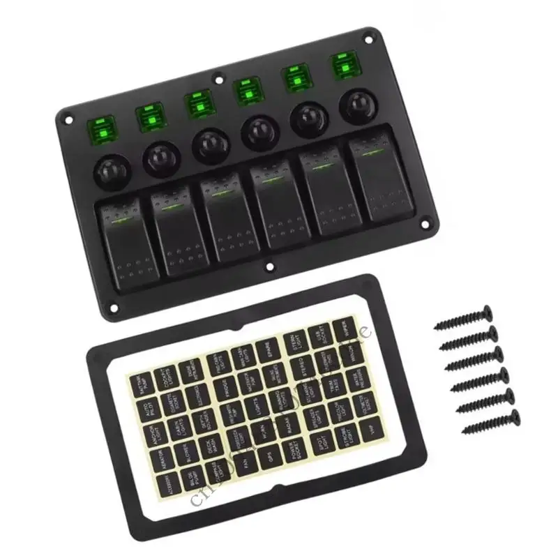 0XXC On Off Switches Panel for Car Marine 6 Gang Rocker Switches Panel Waterproof
0XXC On Off Switches Panel for Car Marine 6 Gang Rocker Switches Panel Waterproof