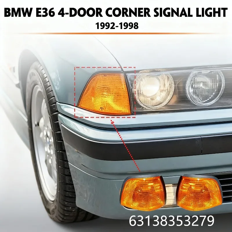 4DOOR автомобильный угловой указатель поворота, белый, желтый, серый 63138353279 63138353280 для 1991-1999 E36 BMW 318i 318ti 320i 325i 328i M3
4DOOR автомобильный угловой указатель поворота, белый, желтый, серый 63138353279 63138353280 для 1991-1999 E36 BMW 318i 318ti 320i 325i 328i M3