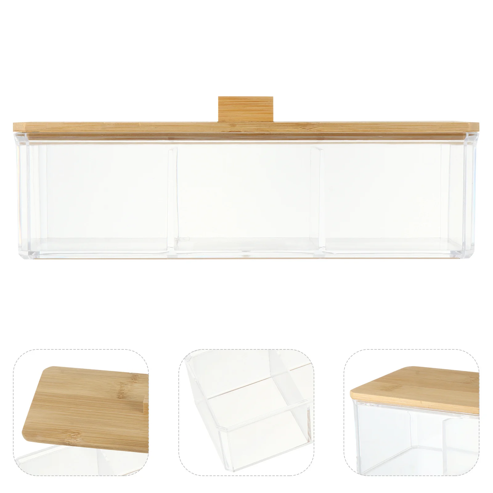 1Pcs Transparent Desktop Storage Box 3 Compartments Acrylic Organizer Makeup Holder Easy to Clean Maintain Suitable for Tables
1Pcs Transparent Desktop Storage Box 3 Compartments Acrylic Organizer Makeup Holder Easy to Clean Maintain Suitable for Tables