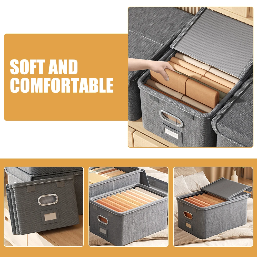 Large Gray Fabric Storage Box Collapsible Closet ganizer for Clothes Toys Blankets Portable Bins Container
Large Gray Fabric Storage Box Collapsible Closet ganizer for Clothes Toys Blankets Portable Bins Container